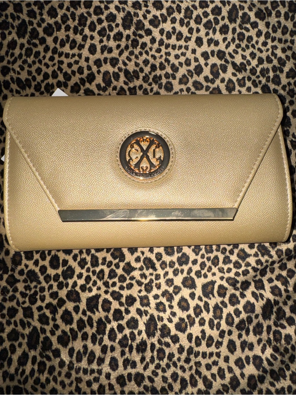 Christian Lacroix Metallic Gold Envelope Clutch